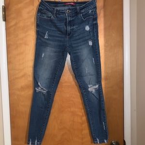 High Rise Blue Jeans